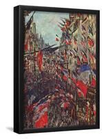 Claude Monet (Paris, Rue Saint-Denis, Celebration of National Day) Art Poster Print-null-Framed Poster