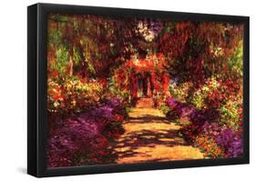 Claude Monet Path in Monet's Garden in Giverny Art Print Poster-null-Framed Poster