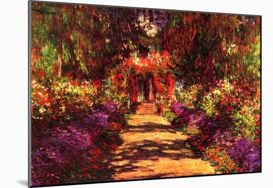 Claude Monet Path in Monet's Garden in Giverny Art Print Poster-null-Mounted Poster