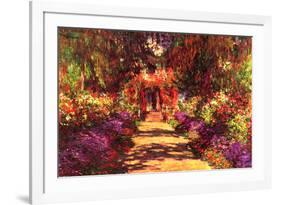 Claude Monet Path in Monet's Garden in Giverny-Claude Monet-Framed Art Print