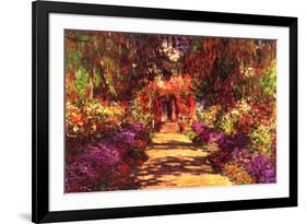 Claude Monet Path in Monet's Garden in Giverny-Claude Monet-Framed Art Print