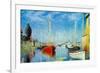 Claude Monet Pleasure Boats at Argenteuil-Claude Monet-Framed Art Print