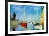 Claude Monet Pleasure Boats at Argenteuil-Claude Monet-Framed Art Print