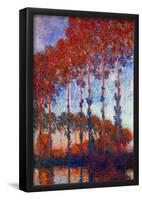 Claude Monet Poplars 3 Art Print Poster-null-Framed Poster