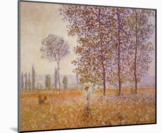 Claude Monet (Poplars in Sunlight) Art Poster Print-null-Mounted Poster