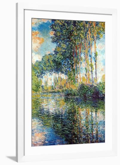 Claude Monet Poplars on the Epte-Claude Monet-Framed Art Print