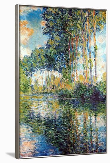 Claude Monet Poplars on the Epte-Claude Monet-Framed Art Print