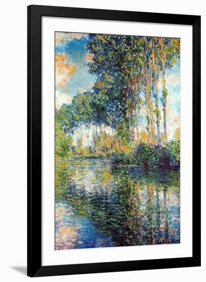 Claude Monet Poplars on the Epte-Claude Monet-Framed Art Print