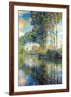 Claude Monet Poplars on the Epte-Claude Monet-Framed Art Print