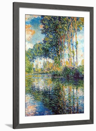 Claude Monet Poplars on the Epte-Claude Monet-Framed Art Print