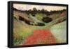 Claude Monet Poppy Field of Flowers in Giverny Art Print Poster-null-Framed Poster