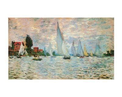 Print Claude Monet Impressionism Regattas At Argeinteuil 