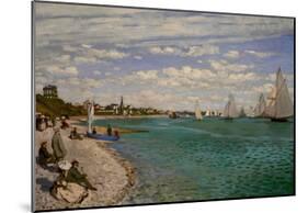 Claude Monet Regatta at Saint-Adresse Art Print Poster-null-Mounted Poster