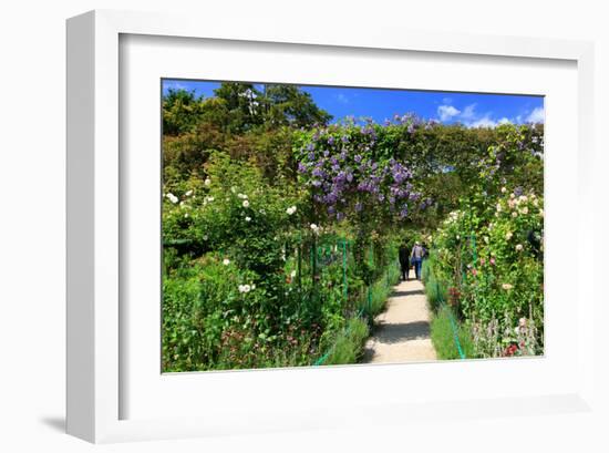 Claude Monet's Garden in Giverny, Department of Eure, Upper Normandy, France-null-Framed Art Print