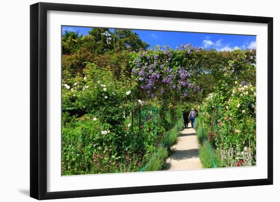 Claude Monet's Garden in Giverny, Department of Eure, Upper Normandy, France-null-Framed Art Print