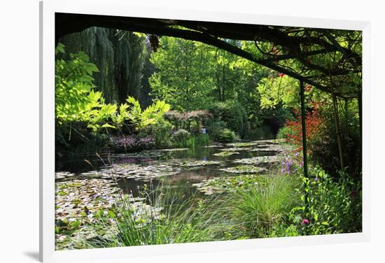 Claude Monet's Water Garden in Giverny, Department of Eure, Upper Normandy, France-null-Framed Premium Giclee Print