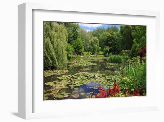 Claude Monet's Water Garden in Giverny, Department of Eure, Upper Normandy, France-null-Framed Art Print