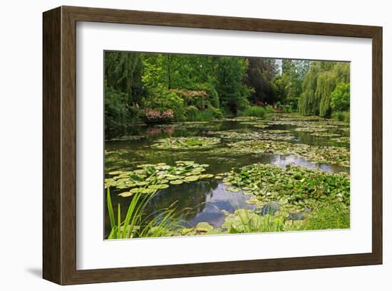 Claude Monet's Water Garden in Giverny, Department of Eure, Upper Normandy, France-null-Framed Art Print