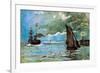 Claude Monet Seascape-Claude Monet-Framed Art Print