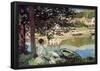 Claude Monet Seine Bank at Vethueil Art Print Poster-null-Framed Poster