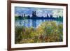 Claude Monet Seine Shores at Vetheuil-null-Framed Art Print