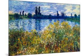 Claude Monet Seine Shores at Vetheuil-null-Mounted Art Print