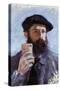 Claude Monet Selfie Portrait-null-Stretched Canvas