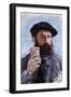 Claude Monet Selfie Portrait-null-Framed Art Print