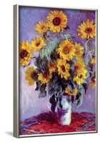 Claude Monet (Still life with sunflowers) Art Poster Print-null-Framed Poster
