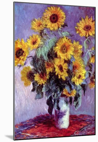 Claude Monet (Still life with sunflowers) Art Poster Print-null-Mounted Poster