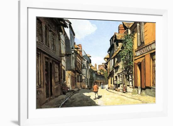 Claude Monet Street of Bavolle-Claude Monet-Framed Art Print