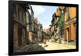 Claude Monet Street of Bavolle-Claude Monet-Framed Art Print