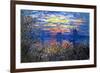 Claude Monet Sunset on the Seine-null-Framed Art Print