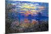 Claude Monet Sunset on the Seine-null-Mounted Art Print