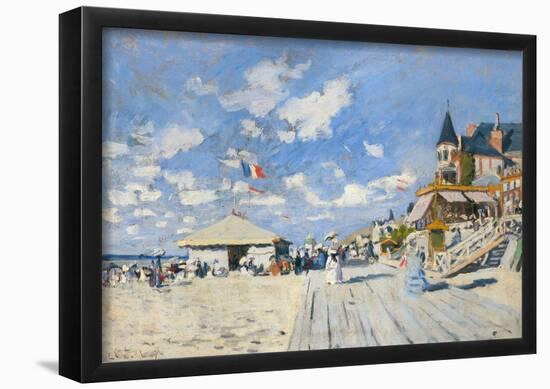 Claude Monet (Sur les Planches de Trouville) Art Poster Print-null-Framed Poster