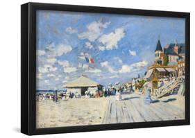 Claude Monet (Sur les Planches de Trouville) Art Poster Print-null-Framed Poster