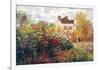 Claude Monet The Artist's Garden Art Print Poster-Claude Monet-Framed Poster