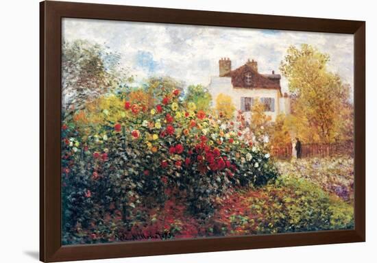 Claude Monet The Artist's Garden Art Print Poster-Claude Monet-Framed Poster