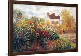 Claude Monet The Artist's Garden Art Print Poster-Claude Monet-Framed Poster