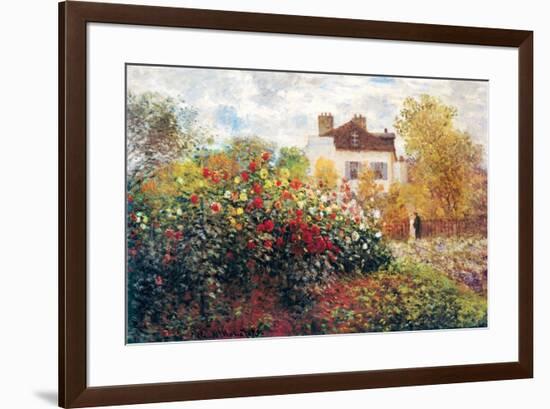 Claude Monet The Artist's Garden Art Print Poster-Claude Monet-Framed Poster