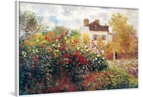 Claude Monet The Artist's Garden Art Print Poster-Claude Monet-Framed Poster