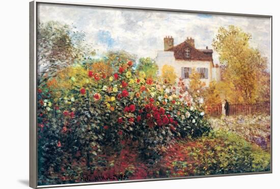 Claude Monet The Artist's Garden Art Print Poster-Claude Monet-Framed Poster