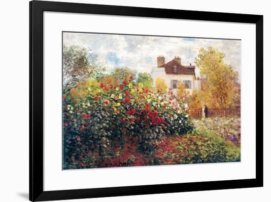 Claude Monet The Artist's Garden Art Print Poster-Claude Monet-Framed Poster