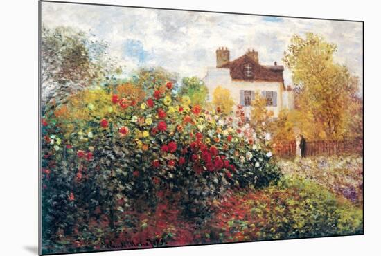 Claude Monet The Artist's Garden Art Print Poster-Claude Monet-Mounted Poster