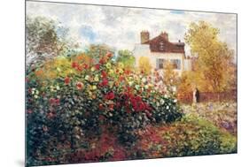 Claude Monet The Artist's Garden Art Print Poster-Claude Monet-Mounted Poster