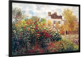 Claude Monet The Artist's Garden Art Print Poster-Claude Monet-Lamina Framed Poster