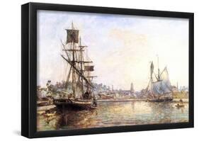 Claude Monet The Honfleur Port 2 Art Print Poster-null-Framed Poster