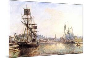 Claude Monet - The Honfleur Port 2 --Claude Monet-Mounted Art Print