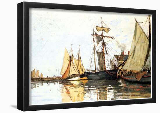 Claude Monet The Honfleur Port Art Print Poster-null-Framed Poster