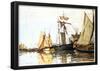 Claude Monet The Honfleur Port Art Print Poster-null-Framed Poster